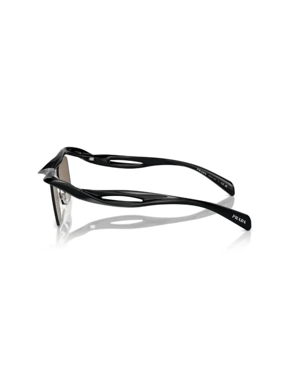 NEW PRADA SUNGLASSES, PRA15S 1AB8C1 BLACK BROWN UNISEX EYEWEAR SPR A15 1AB8C1
